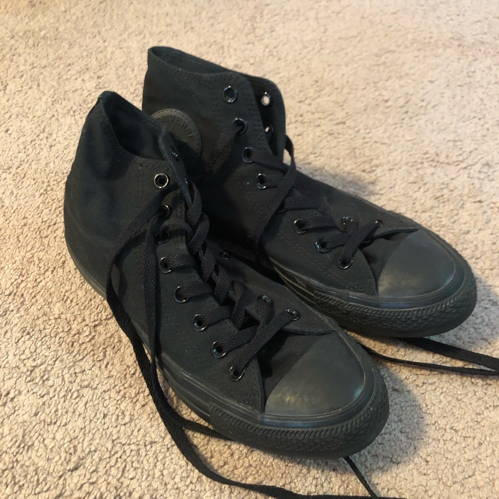 All black Converse - high tops
